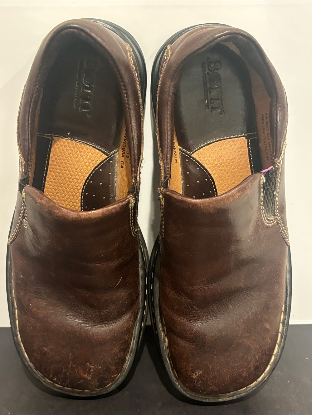 Born Men’s Brown Leather Slip-On Loafers sz 8